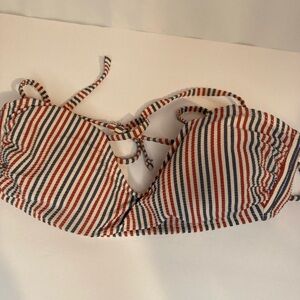 Xhilavation Women Stripes Beach Bra Size M